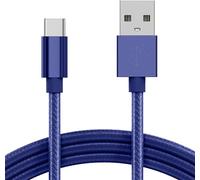 KP TECHNOLOGY Charger For HMD 110 4G / HMD 105 4G / HMD Barbie/Nokia 3210 / Nokia 235 4G / Nokia 225 4G / Nokia 215 4G (2024) - Nylon Braided Charging Cable [1m] USB C to USB A 3.0 Cable (BLUE)