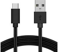 KP TECHNOLOGY Charger For Motorola Moto Buds 2/2 Plus/Bass/Loop/Moto Buds + - Nylon Braided Charging Cable, USB C to USB A 3.0 Charging Cable (BLACK, 2M)