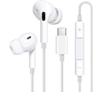 KP TECHNOLOGY Earphones for Galaxy S24 FE - Wired In-Ear Headphones, Earbuds with USB Type C Interface for Samsung Galaxy S24 FE (WHITE)