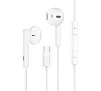 KP TECHNOLOGY Earphones for HMD Fuse/Crest/Crest Max/Fusion X1 / Barça Fusion/Key/Fusion/Skyline / XR21 / Pulse/Pulse Pro/Plus +, Headphones Headset Earbuds (WHITE)