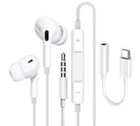 KP TECHNOLOGY Earphones for Honor MagicPad 4 / MagicPad 3, 2 / Pad X7 / Pad 10 / X9a / V9 / X8a / 9 / X9 / 8 / X8 / Huawei MatePad 11.5 2025 / Pro 12.2/12 X / 11.5 S with USB C to 3.5mm Adapter