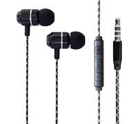 KP TECHNOLOGY Earphones For Motorola Moto E15 / Moto G15 / Moto G05, In-Ear Headphones Earbuds with 3.5mm Jack [Remote & Microphone] Noise Isolating, High Definition (BLACK)