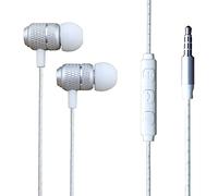 KP TECHNOLOGY Earphones for Samsung Galaxy Tab A11 / A11 Lite/Tab A9 / Tab A9 Plus - In-Ear Headphones Earbuds with 3.5mm Jack [Remote & Microphone] Noise Isolating, High Definition (SILVER)