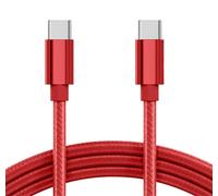 KP TECHNOLOGY Fast Charger Cable For Pixel 9a - Nylon Braided Charging Cable USB C to USB C for Google Pixel 9a (RED, 2M)