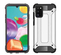 KP TECHNOLOGY® for Samsung Galaxy A41 Case, Hybrid Dual Layer Galaxy A41 Armor Case Shock-Absorption [Carbon Fiber] Anti-Scratch Slim TPU Protective Case Cover for Samsung Galaxy A41 (SILVER)