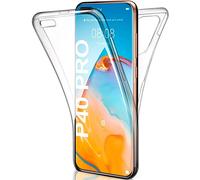 KP TECHNOLOGY® Front and Back Case for Huawei P40 Pro, Crystal Clear Transparent [ Flexible Fitting ] Slim Shockproof 360° Front and Back Full Body TPU PC Gel Case Cover For Huawei P40 Pro (Clear)