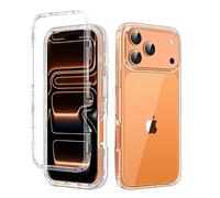 KP TECHNOLOGY Front and Back Case For iPhone 17 Pro - (360°) Full Body Complete Protection Case For iPhone 17 Pro (CLEAR)
