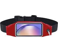 KP TECHNOLOGY Galaxy A54 5G Waistband - for Exercise Running Jogging Cycling Gym Sport and More, Running Belt Phone Holder Belt Pouch for Samsung Galaxy A54 5G (RED)