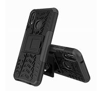 KP TECHNOLOGY Huawei P20 Lite Case, Heavy Duty Full Body Rugged Bumper Armor Dual Layer Shockproof Cover With Kickstand For New Huawei P20 Lite (BLACK)