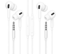 KP TECHNOLOGY In-Ear Earphones for Samsung Galaxy A15 / Galaxy A14 / Galaxy A13 / Galaxy A12 / Galaxy A11 / Galaxy A10 - Headphones Earbuds with 3.5mm Interface (2PACK JH-082)