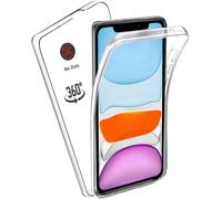 KP TECHNOLOGY iPhone 11 Front and Back Case, Crystal Clear Transparent [ Flexible Fitting ] Slim Shockproof 360 Full Body TPU PC Gel Case Cover For iPhone 11 (Clear)