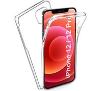 KP TECHNOLOGY iPhone 12 Case - 360°Full Body Hard PC Back and Soft Silicone TPU Front Integrated Transparent Slim Ultra Thin Case Cover for iPhone 12