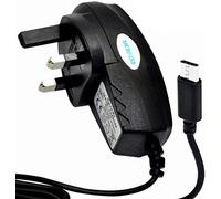 KP TECHNOLOGY Moto E6 Plus Charger - 3 Pin UK Mains Wall Plug Micro USB Charger (Black)
