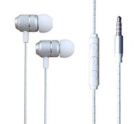 KP TECHNOLOGY Moto G31 - Earphones In-Ear Headphones Earbuds with 3.5mm Jack [Remote & Microphone] Noise Isolating, High Definition For Motorola Moto G31 (SILVER)