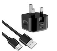 KP TECHNOLOGY Multi Port Fast Charger for Motorola Moto G8 / G8 Power Lite / E5 / E6 / E6s / E6 Plus / E7 / E7 Plus / E5 Plus Play / G6 / G6 Play / E4 / E4 Plus / G5 Plus (Micro USB) (BLACK)