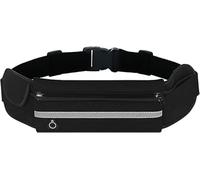 KP TECHNOLOGY Running Pouch Belt Waist Pack Bag for Honor 600/600 Pro / 600 Lite - Adjustable Fitness Fanny Pack with Large Capacity for Men Women Outdoor Gym Sports Travel (Black)