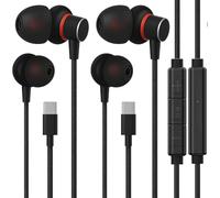 KP TECHNOLOGY Type C Earphones for Honor X6c / 400 - Pro - Lite / 200 - Smart Pro Lite / 90, 70, 50 Smart - Lite / X6b X7b X8a X7a X6a X6 X7 X8 / Magic 7/6/5/4, Magic V5 / V3 V2 Vs V (2PACK VDEAR-022)