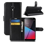 KP TECHNOLOGY Vodafone Smart N9 Lite Case, Vodafone Smart N9 Lite Leather Case, Vodafone Smart N9 Lite Book Flip Leather Wallet Cover with Card Slots for Vodafone Smart N9 Lite (BLACK)