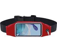 KP TECHNOLOGY Waistband for Samsung Galaxy A17 / Galaxy A07 - Exercise Running Jogging Cycling Gym Sport and More, Running Belt Phone Holder Belt Pouch (RED)