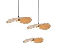 Kp6xLf3gT Hallway Pendant Lights Restaurant Single Head Chandelier Creative and Personalized Lotus Leaf Shaped Zen Retro Decorative Lighting Fixtures