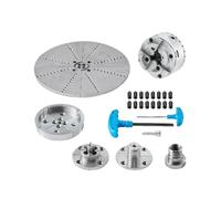 KP965 Metal Lathe Chuck 4-Jaw 3.75" Diameter with 5 Sets of Jaws Self-Centering Tool Accessories for Precision Machining