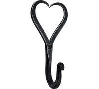 KPAVIR Front Heavy Duty Dual Coat Hooks Wall Mounted, Dual Prong Retrospective Double Utility Rustic Hooks for Coat, Scarf, Bag, Towel, Key, Cap, Cup, Hat (Black) Pack of 4 pc