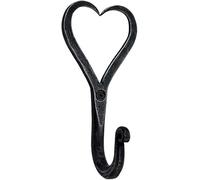 KPAVIR Front Heavy Duty Dual Coat Hooks Wall Mounted, Dual Prong Retrospective Double Utility Rustic Hooks for Coat, Scarf, Bag, Towel, Key, Cap, Cup, Hat (Black) Pack of 2 pc