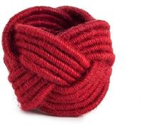 KPAVIR Handmade Round Mesh Classic Braided Jute Napkin Rings for Dinning Table Parties for Everyday (Red, Set of 4)