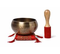 KPAVIR Tibetan Singing Bowl Set - Handmade Meditation Sound Bowl with Wooden Mallet & Cushion - Mindfulness, Yoga, Healing & Stress Relief (Bowl Size - 5 Inches)