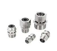 KPC Pneumatic Fitting Nickel Copper Thread 1-8 1-4 3-8 1-2 4mm 6mm 8mm Quick Connector Hose Fittings Tube Connectors 1Pcs(OD 14MM,1-4)