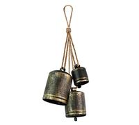 KPCB Christmas Bells Rustic Christmas Decor Vintage Style Brass Shabby Chic Decorations (Vintage Bronze)