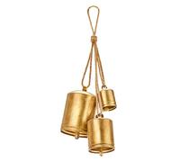 KPCB Tech Christmas Jingle Bells Wind Chimes Hanging Harmony Garden Set of 3 Antique Brass Bells