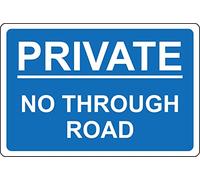 KPCM Display ltd Private no through road sign - 3mm Aluminium, 400mm x 300mm