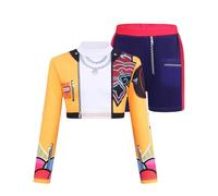 KPDH Hunters Movie Cosplay Costume For Girls Animated Movie Role Play Outfit For Halloween, Stage Performance, Party, Holiday Gathering & Carnival