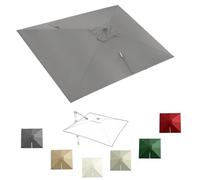 KPEGAXS 8 10 13ft Cantilever Umbrella Replacement Canopy Square Patio Umbrella Top Cover Offset Umbrella Replacement Fabric 8 Ribs Fade Resistant(Grey,2.5x2.5m (8x8ft))