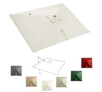 KPEGAXS 8 10 13ft Cantilever Umbrella Replacement Canopy Square Patio Umbrella Top Cover Offset Umbrella Replacement Fabric 8 Ribs Fade Resistant(Beige,3x3m (10x10ft))