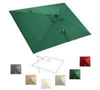 KPEGAXS 8 10 13ft Cantilever Umbrella Replacement Canopy Square Patio Umbrella Top Cover Offset Umbrella Replacement Fabric 8 Ribs Fade Resistant(Green,3x4m (10x13ft))