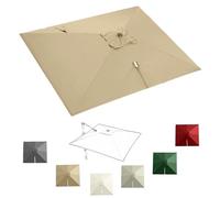 KPEGAXS 8 10 13ft Cantilever Umbrella Replacement Canopy Square Patio Umbrella Top Cover Offset Umbrella Replacement Fabric 8 Ribs Fade Resistant(Khaki,3x3m (10x10ft))