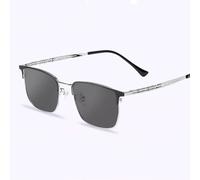 KPEGAXS Photochromic Sunglasses Men Reading Glasses Oversized lens Retro salloy Frame HD Computer Glasses for Driving2.0(Size:+2.5)
