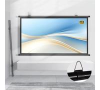 KPEGAXS Projection Screen Small 30 Inch Projector Screen Pull Down, Portable 4K HD Movie Screen For Home Theater, Easy To Roll Up(50inch(16:9))