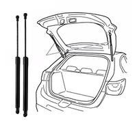 Kpfdyt 2 Pcs Rear Tailgate Boot Gas Struts for Nissan QASHQAI II (J11) 2013-2019 (OEM:904504EA0A) - 53cm, Black Car Boot Gas Springs