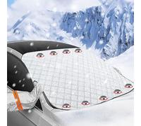 Kpfdyt Car Windscreen Frost Cover with 9 Built-in Magnet for Toyota Aygo Yaris Corolla GR Camry, Winter Magnetic Windscreen Protector Sun Shade Windshield Cover with 2 Reflective Mirror Covers