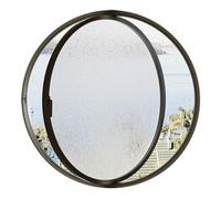 KPHYMOD 360° Round Rotating Window, Customizable Size Aluminum Frame Tempered Glass Casement with Handle, 1.2 Inch Depth(Black,117 cm/46.1 in)