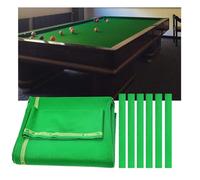 KPHYMOD 9 FT Billiard Cloth with 6 Cloth Strips, Professional Pre-Cut Pool Felt for Home Game Room Bar Leisure Club Billiard Tables(Green)