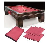 KPHYMOD 9ft Billiard Cloth Pool Table Felt with 6 Cloth Strips Pre Cut Pool Table Replacement Kit for Home Clubs Bars Indoor Sports Game(Red)