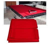 KPHYMOD 9FT Pre-Cut Billiard Table Cloth W/ 6 Cloth Strips, Easy To Install Fast Speed Pool Table Felt For Indoor Sports Hotels Clubs Home Use(Bright Red)