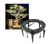 KPHYMOD DC 24V LED Ring Tree Light Outdoor, All-Weather Waterproof Round Plant Uplighting for Garden Palm Tree Decor(Red,5 Packs)
