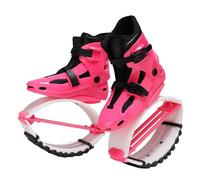 KPHYMOD Jumps Shoes Kangaroo Jumping Shoes 33-44 EU Adult Teen Anti Gravity Running Boots Professional Fitness Bounce Jump Boots with 3 Pcs Tension Spring(Pink,XL)