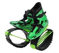 KPHYMOD Jumps Shoes Kangaroo Jumping Shoes 36-44 EU Green Bouncing Workout Moon Shoes Jump Boots with 3 Pcs Tension Springs(Large)