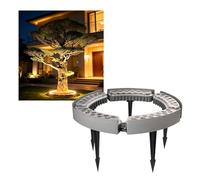 KPHYMOD Low Voltage LED Ring Tree Lights, DC 24V Waterproof Landscape Spotlights for Garden Courtyard Hotel Villa Yard Palm Tree Lighting Decoration(Red,5 Packs)